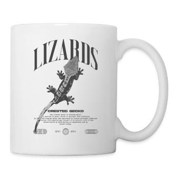 Gecko à crête Streetwear gardien de lézard - Mug blanc - blanc - Droite