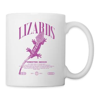 Gecko à crête Streetwear gardien de lézard - Mug blanc - blanc - Droite