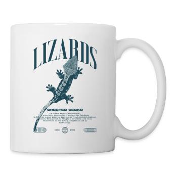 Gecko à crête Streetwear gardien de lézard - Mug blanc - blanc - Droite