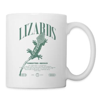 Gecko à crête Streetwear gardien de lézard - Mug blanc - blanc - Droite