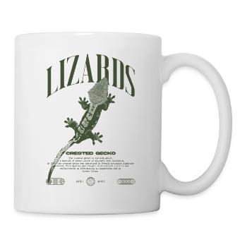 Gecko à crête Streetwear gardien de lézard - Mug blanc - blanc - Droite