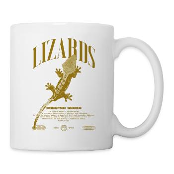 Gecko à crête Streetwear gardien de lézard - Mug blanc - blanc - Droite