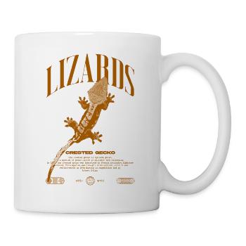 Gecko à crête Streetwear gardien de lézard - Mug blanc - blanc - Droite