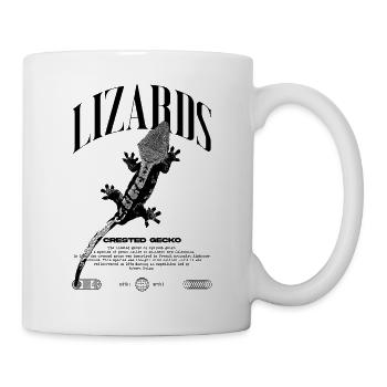 Gecko à crête Streetwear gardien de lézard - Mug blanc - blanc - Droite