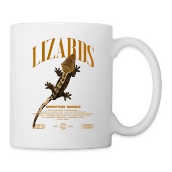 Gecko à crête Streetwear gardien de lézard - Mug blanc - blanc - Droite