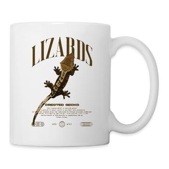 Gecko à crête Streetwear gardien de lézard - Mug blanc - blanc - Droite
