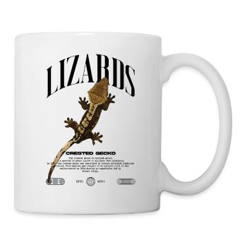 Gecko à crête Streetwear gardien de lézard - Mug blanc - blanc - Droite