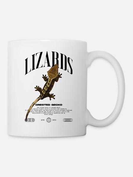 Schopfgecko Streetwear Eidechsen-Hüter - Tasse - Weiß