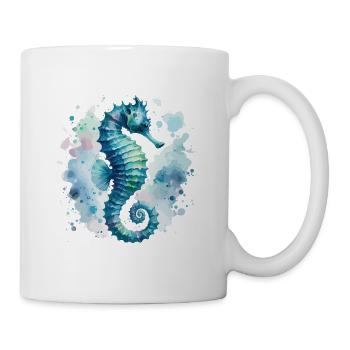 Seahorse, Sea, Sea Creatures, Vacation, Beach, Fun - Mug - white - Right