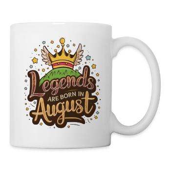 Les légendes naissent en août Anniversaire - Mug blanc - blanc - Droite