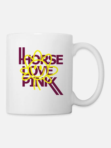 HORSE LOVE PINK SMILE - Mug - white