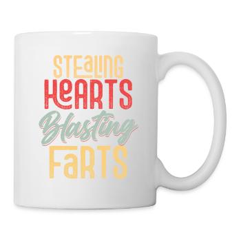 Voler des cœurs Explosion de pets Frenchie Propriétaire Fren - Mug blanc - blanc - Droite