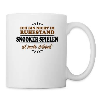 Ruhestand Rentner Pensioner Snooker-Spieler - Tasse - Weiß - Rechts