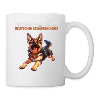 Berger allemand chien propriétaire T anatomie promenade - Mug blanc - blanc - Droite