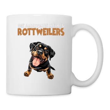 Drôle de Rottweiler T pour les promenades de chiens des propriétaires de chiens - Mug blanc - blanc - Droite