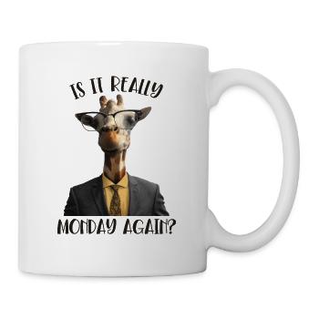 Ist es wirklich wieder Montag Nubischer Afrikaner - Tasse - Weiß - Rechts