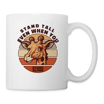 Steh aufrecht, auch wenn du alleine stehst Afrikaner - Tasse - Weiß - Rechts