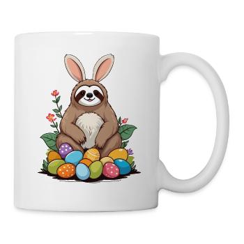 Funny Sloth Easter Bunny Iconic Easter - Mug - white - Right