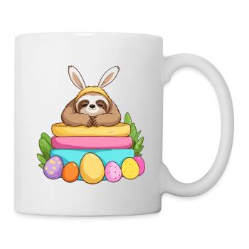 Funny Sloth Easter Bunny Iconic Easter - Mug - white - Right