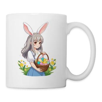 Anime Ostern Kawaii Osterhase Manga Mädchen Otaku - Tasse - Weiß - Rechts
