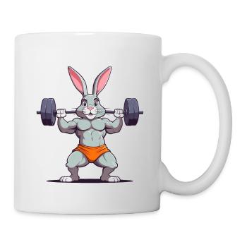 Easter Bunny Funny Bodybuilder & Animal Workout - Mug - white - Right