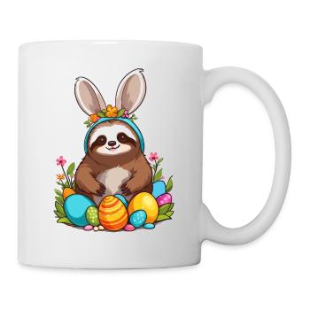 Funny Sloth Easter Bunny Iconic Easter - Mug - white - Right