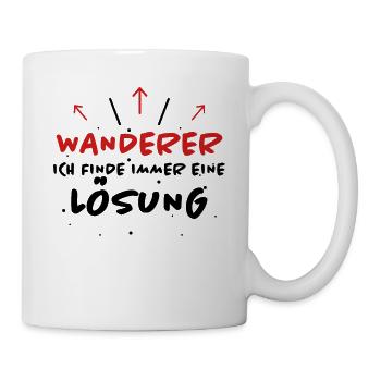 Wanderer Spruch Wandern Lustiges Wanderer Geschenk - Tasse - Weiß - Rechts