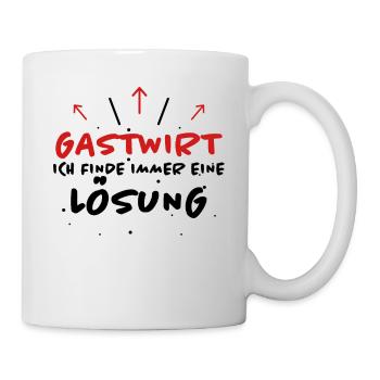 Gastwirt Spruch Kneipe Wirt Fun Gastwirt Geschenk - Tasse - Weiß - Rechts