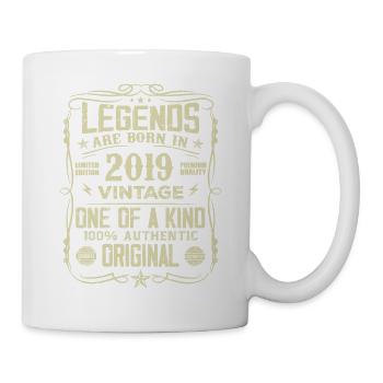 Fabriqué En 2019 Vintage Cadeau Anniversaire 2019 - Mug blanc - blanc - Droite