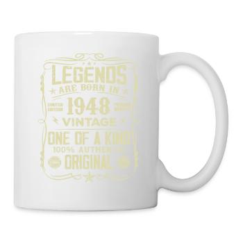 Hergestellt im Jahr 1948 Vintage Geburtstagsgeschenk 1948 - Tasse - Weiß - Rechts
