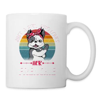 Just A Girl Who Loves Her Frenchie Dog Owner Frenc - Tasse - Weiß - Rechts