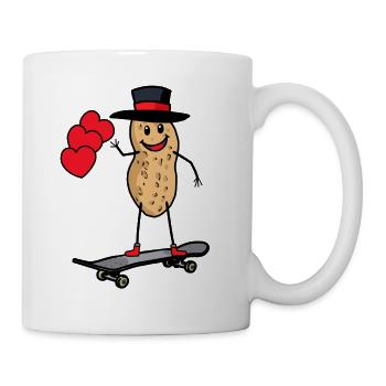 Bonjour Salutation Cacahuète Patineuse Enfant Adolescent - Mug blanc - blanc - Droite