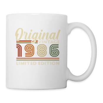 40 Ans 1986 Vintage Rétro Cadeau D'anniversaire - Mug blanc - blanc - Droite