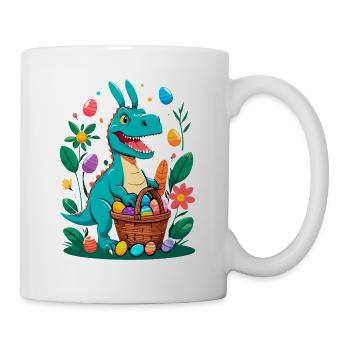 Iconic Easter Dinosaur Dinosaur Easter Bunny - Mug - white - Right