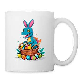 Iconic Easter Dinosaur Dinosaur Easter Bunny - Mug - white - Right