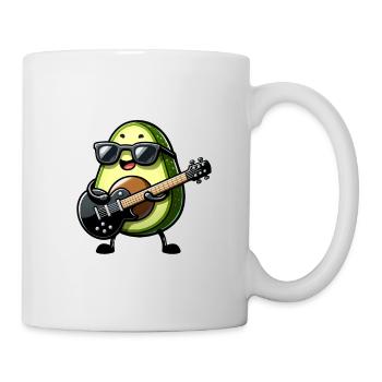 Guac and Roll Rocking Avocado Lustig Gitarre spielen - Tasse - Weiß - Rechts