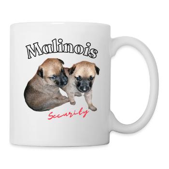 chiots Malinois mignons - Sécurité - Mug blanc - blanc - Droite