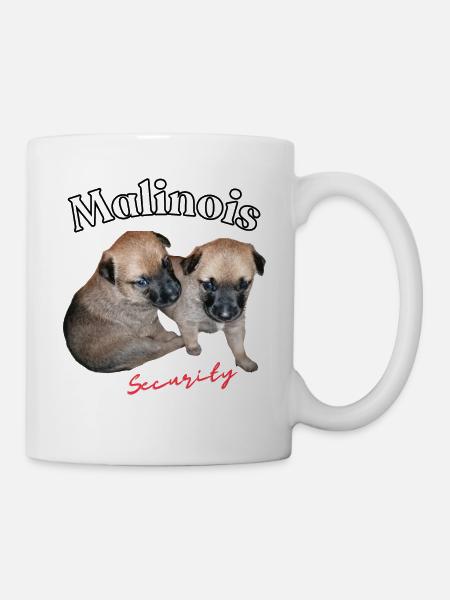 süße Malinois-Welpen - Security - Tasse - Weiß