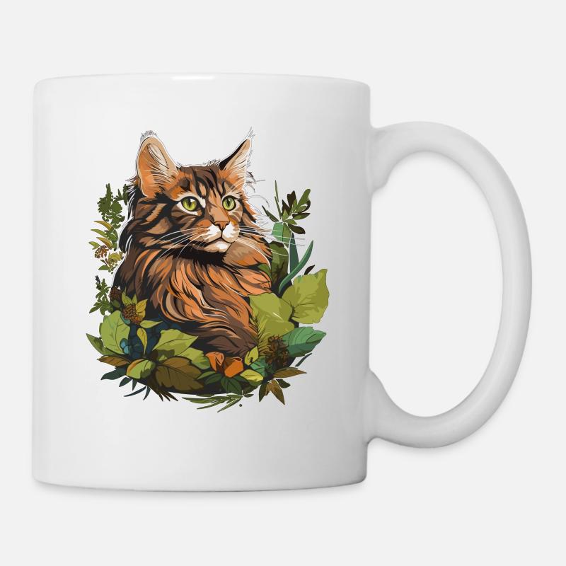 Maine Coon Chaton Maine Coon Chat - Mug blanc - blanc