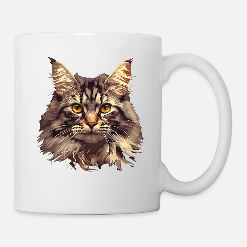 Maine Coon Chaton Maine Coon Chat - Mug blanc - blanc