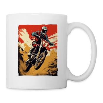 Super cool motocross - Mug - white - Right