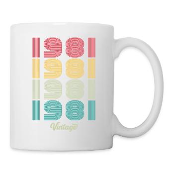 43 Jahre alter Jahrgang 1981 Limitierte Auflage 43. - Tasse - Weiß - Rechts