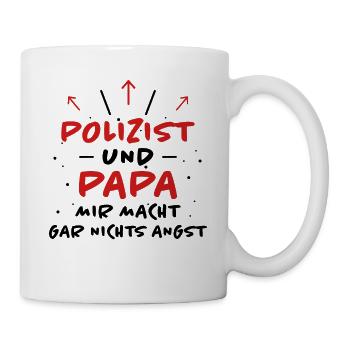Polizist Spruch Polizei Lustiges Polizist Geschenk - Tasse - Weiß - Rechts