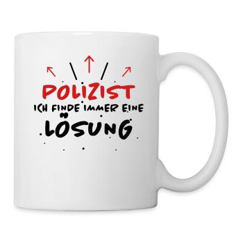 Polizist Spruch Polizei Lustiges Polizist Geschenk - Tasse - Weiß - Rechts