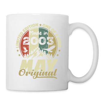 Cadeau Anniversaire Millésime Fabriqué en Mai 2003 - Mug blanc - blanc - Droite