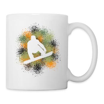 Amateurs de snowboard sports d’hiver - Mug blanc - blanc - Droite