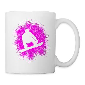 Amateurs de snowboard sports d’hiver - Mug blanc - blanc - Droite
