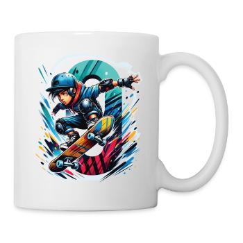 Skateboard Skater Design Für 9 Jahre Jungen - Tasse - Weiß - Rechts