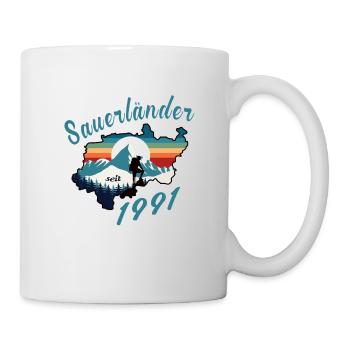 1991 anniversaire Sauerländer Original Retro Sunset - Mug blanc - blanc - Droite