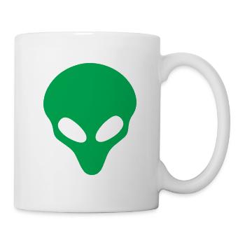 Tête d’extraterrestre vert drôle vie extraterrestre cool - Mug blanc - blanc - Droite